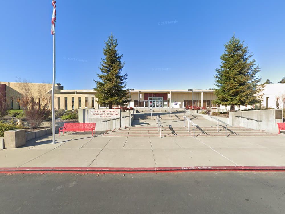 Mills High School campus building